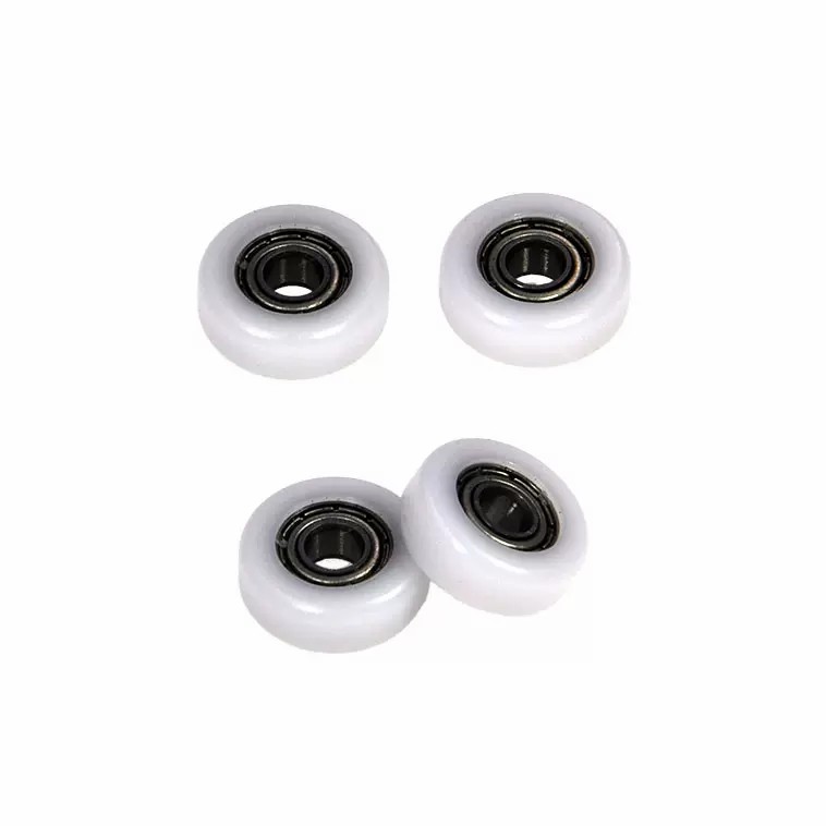 Load 3KG BS68414-5 4x14x5mm ID 4MM OD 14MM Thickness 5MM POM/NYLON/POK pulley bearing for sliding doors