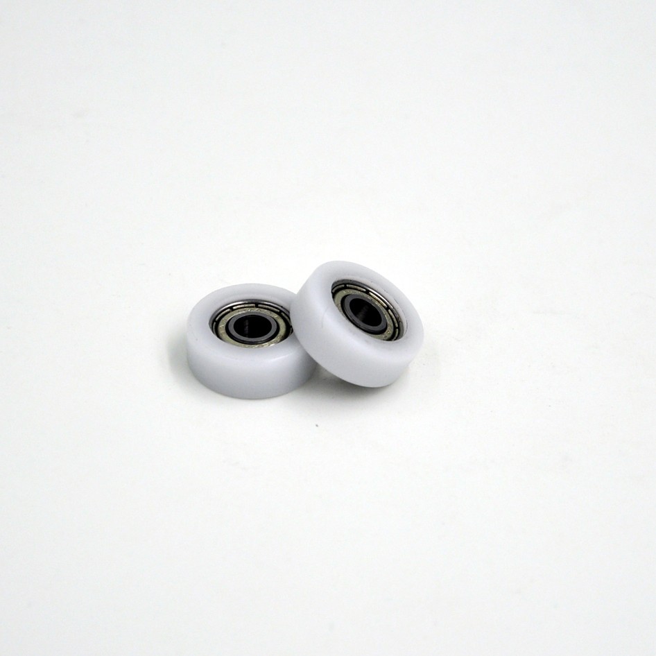 Load 15KG BS60519-7 5x19x7mm ID 5MM OD 19MM Thickness 7MM POM/NYLON/POK white sliding door bearing wheel rollers