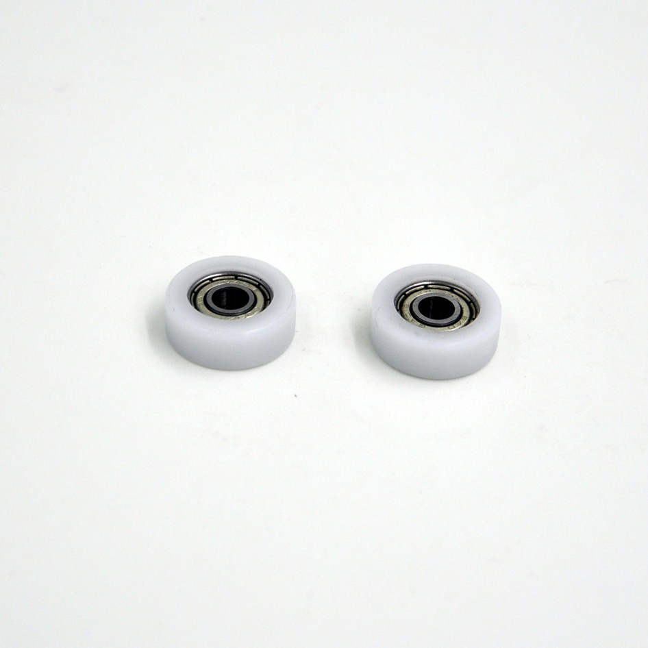 Load 15KG BS60519-7 5x19x7mm ID 5MM OD 19MM Thickness 7MM POM/NYLON/POK white sliding door bearing wheel rollers