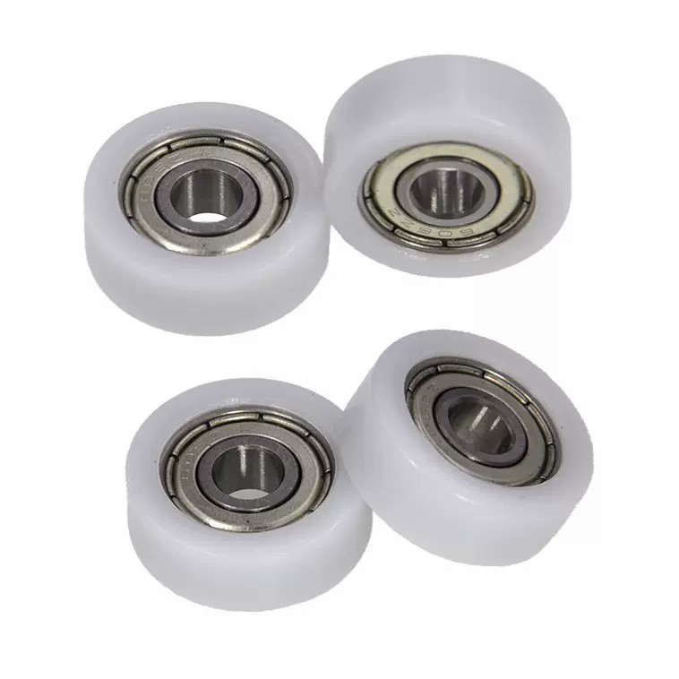 Load 15KG BS60621-9 6x21x9mm ID 6MM OD 21MM Thickness 9MM POM/NYLON/POK glass door roller bearing