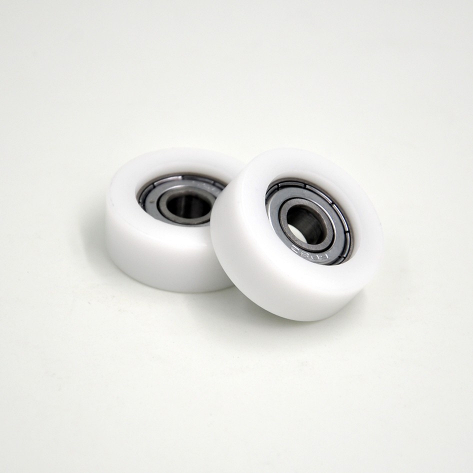 Load 25KG BS60832-12 8x32x12mm ID 8MM OD 32MM Thickness 12MM POM/NYLON/POK pulley wheels with bearings