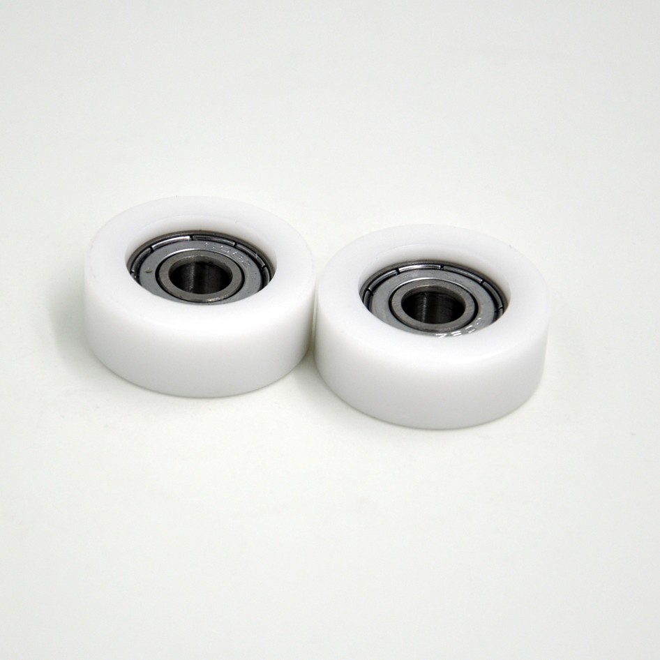 Load 25KG BS60832-12 8x32x12mm ID 8MM OD 32MM Thickness 12MM POM/NYLON/POK pulley wheels with bearings