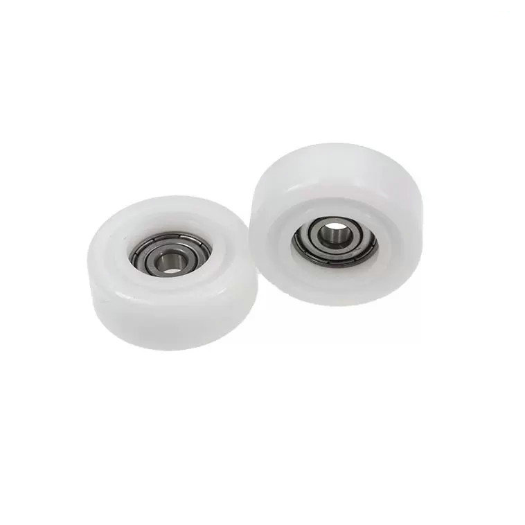 Load 25KG BS60835-18 8x35x18mm ID 8MM OD 35MM Thickness 18MM POM/NYLON/POK rubber rollers with bearings