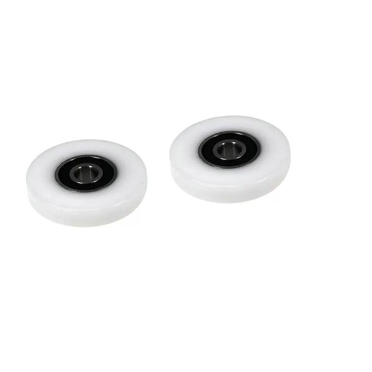 Load 25KG BS62845-8 8x45x8mm ID 8MM OD 45MM Thickness 8MM POM/NYLON/POK white plastic pulley wheels