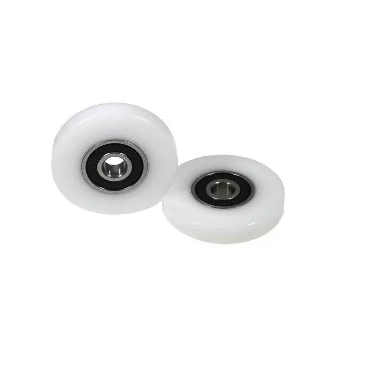 Load 25KG BS62845-8 8x45x8mm ID 8MM OD 45MM Thickness 8MM POM/NYLON/POK white plastic pulley wheels