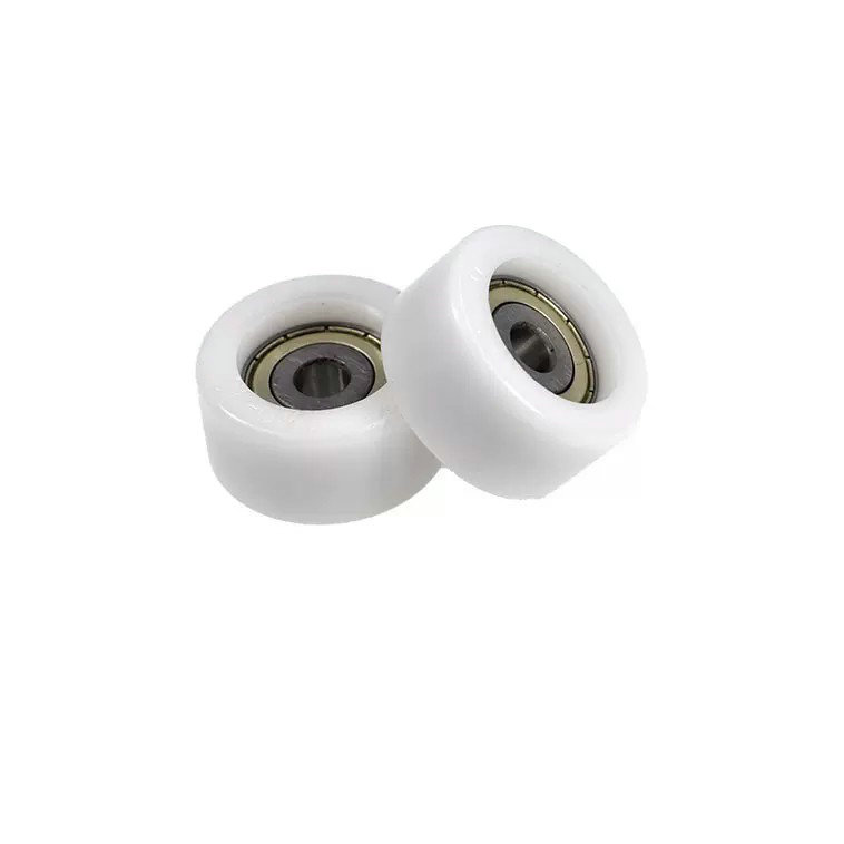 Load 25KG BS63840-20 8x40x20mm ID 8MM OD 40MM Thickness 20MM POM/NYLON/POK white guide roller plastic pulley