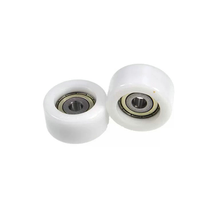 Load 25KG BS63840-20 8x40x20mm ID 8MM OD 40MM Thickness 20MM POM/NYLON/POK white guide roller plastic pulley