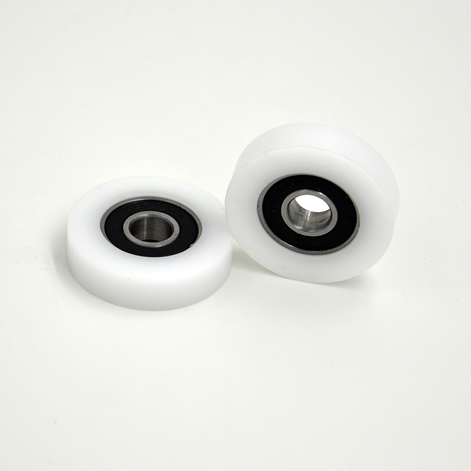 Load 25KG BS600040-10 10x40x10mm ID 10MM OD 40MM Thickness 10MM POM/NYLON/POK white sliding roller wheel