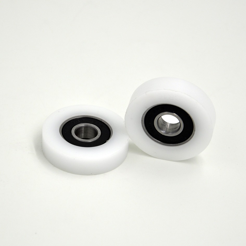 Load 25KG BS600040-10 10x40x10mm ID 10MM OD 40MM Thickness 10MM POM/NYLON/POK white sliding roller wheel