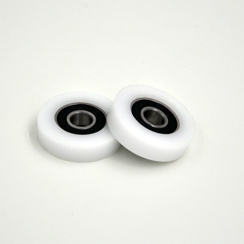 Load 25KG BS600040-10 10x40x10mm ID 10MM OD 40MM Thickness 10MM POM/NYLON/POK white sliding roller wheel