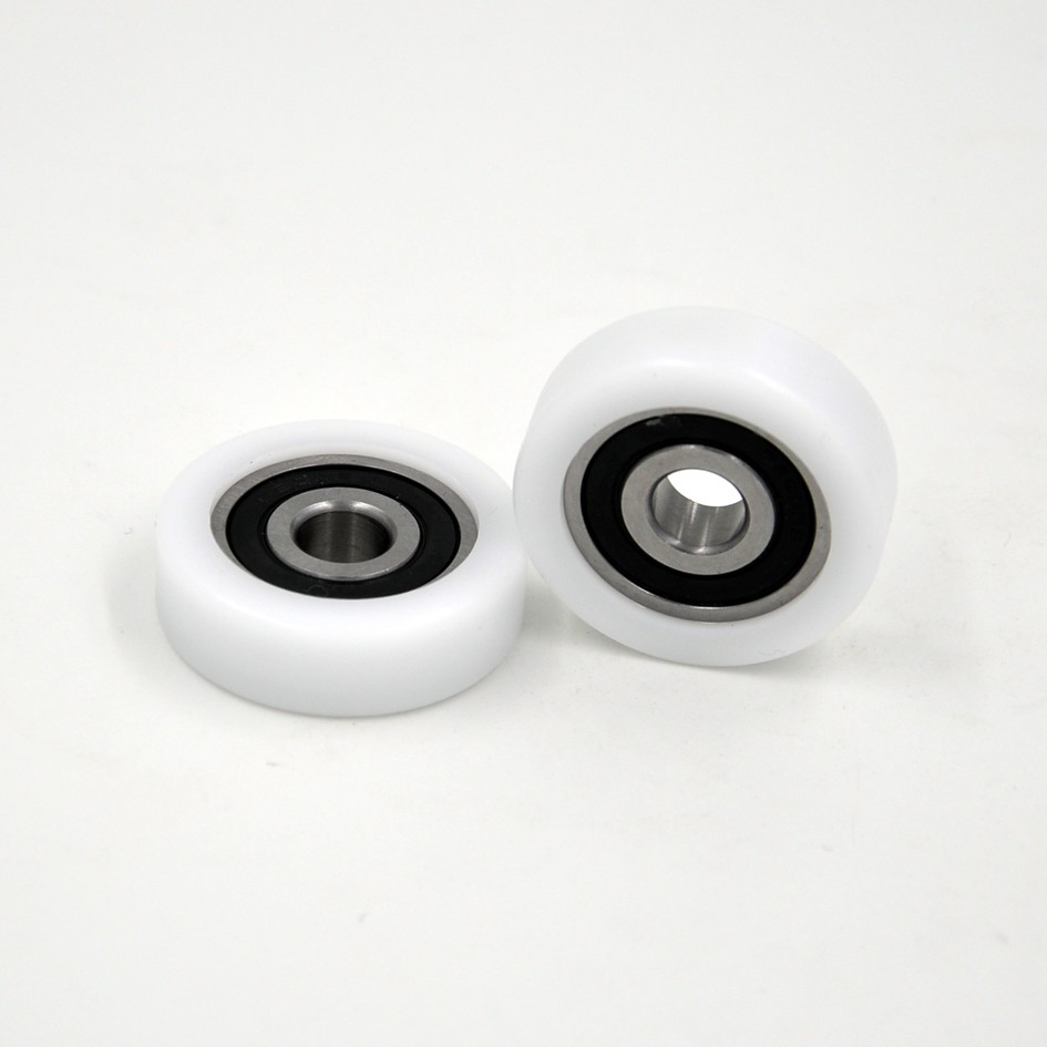 Load 25KG BS620040-12 10x40x12mm ID 10MM OD 40MM Thickness 12MM POM/NYLON/POK white roller gate wheel