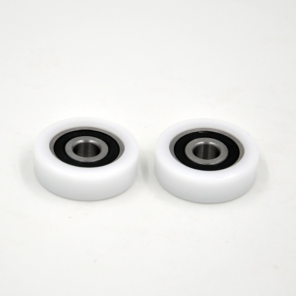 Load 25KG BS620040-12 10x40x12mm ID 10MM OD 40MM Thickness 12MM POM/NYLON/POK white roller gate wheel