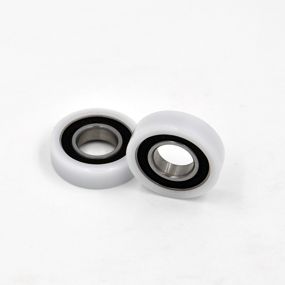 Load 25KG BS690128-8 12x28x8mm ID 12MM OD 28MM Thickness 8MM POM/NYLON/POK white shower roller wheel bearings