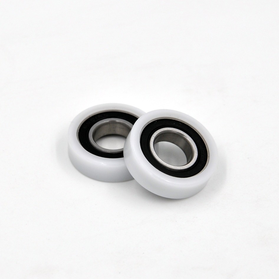 Load 25KG BS690128-8 12x28x8mm ID 12MM OD 28MM Thickness 8MM POM/NYLON/POK white shower roller wheel bearings