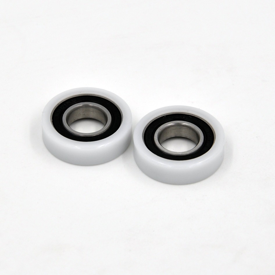 Load 25KG BS690128-8 12x28x8mm ID 12MM OD 28MM Thickness 8MM POM/NYLON/POK white shower roller wheel bearings