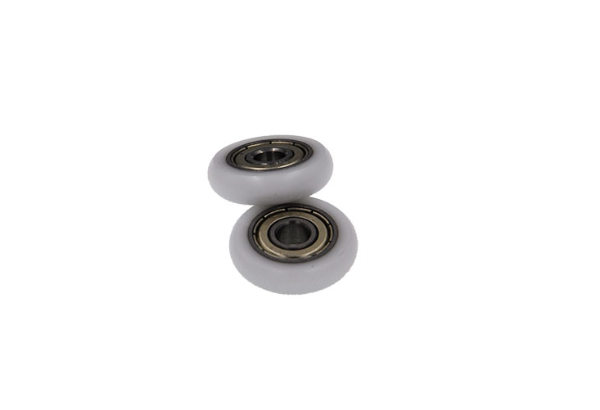 BSR60624-6 6x24x6mm White Coated Round Nylon POM Pulley Wheels Roller Bearing for Slide Window Door