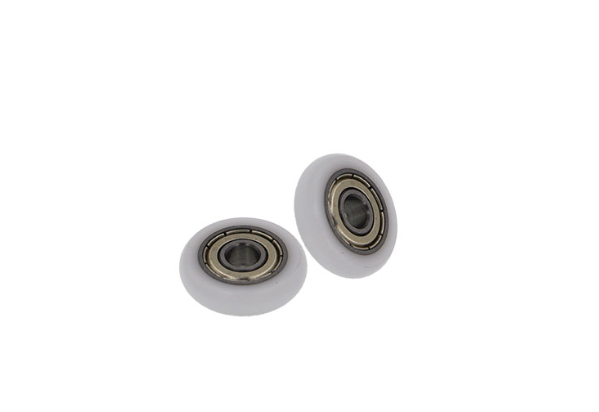 BSR60624-6 6x24x6mm White Coated Round Nylon POM Pulley Wheels Roller Bearing for Slide Window Door