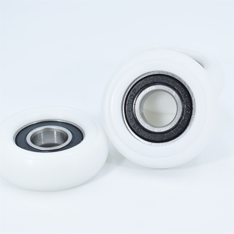 BSR600350-20 17x50x20mm OD 50mm Plastic Coated Bearing Rollers With 6003 Bearing Nylon Pulleys For Fruit Sorting Machines.jpg