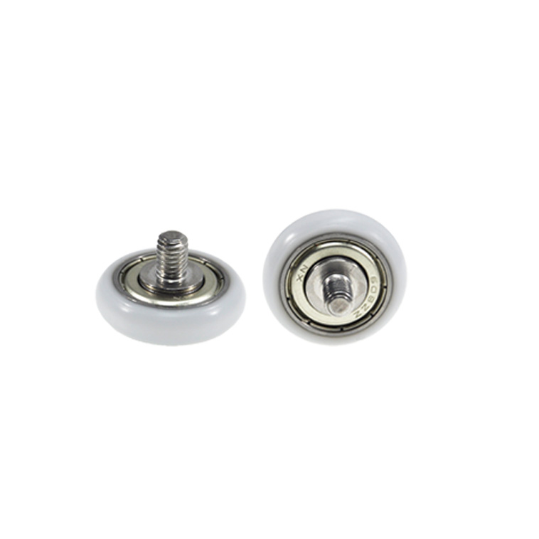 BSR60828-7C1L8M6 M6x28x7mm Smooth Rolling Plastic Bearing with Rubber Coating and External Thread for Fitness Gear.jpg