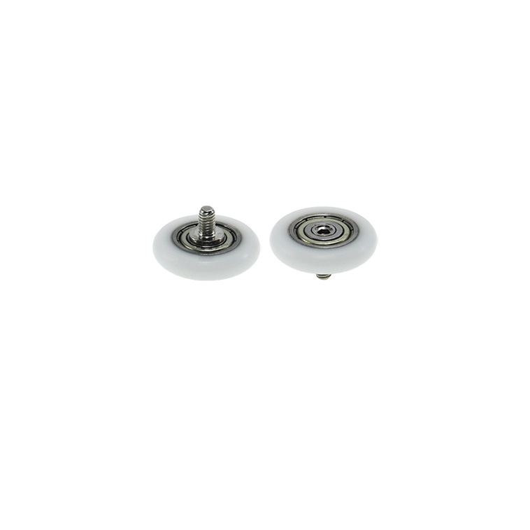 BSR62524-5C1L6M4 M4x24x5mm Nylon sliding guide wheel high load ball bearing, coated with PA POM fitness equipment pulley.jpg