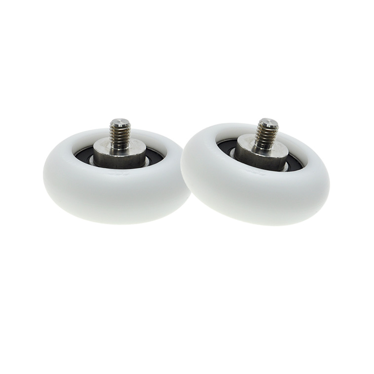 BSR620470-25C2L12M10 M10x70x25mm Round Flat Plastic Nylon POM Roller Wheel With Bearing for Sliding Door.jpg